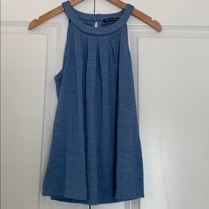 Blue high neck tank